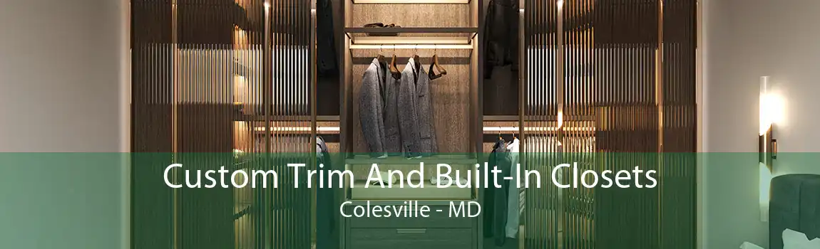 Custom Trim And Built-In Closets Colesville - MD