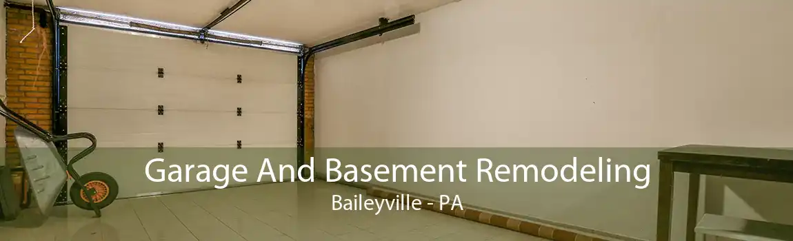 Garage And Basement Remodeling Baileyville - PA