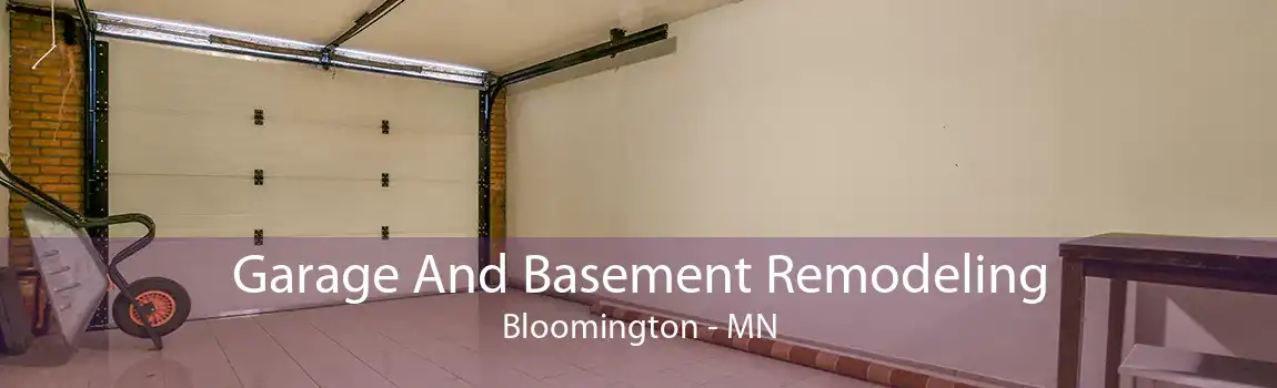 Garage And Basement Remodeling Bloomington - MN