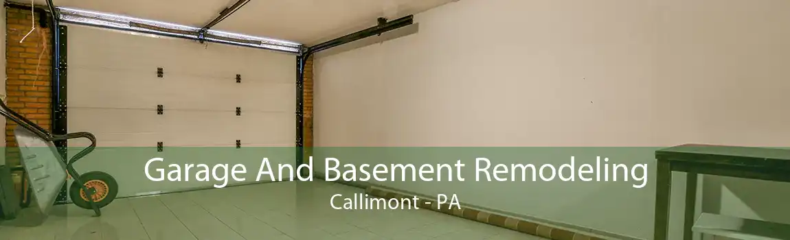 Garage And Basement Remodeling Callimont - PA
