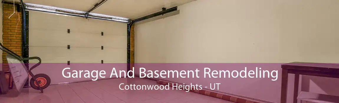 Garage And Basement Remodeling Cottonwood Heights - UT