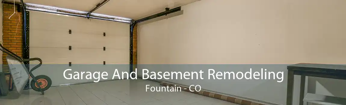 Garage And Basement Remodeling Fountain - CO