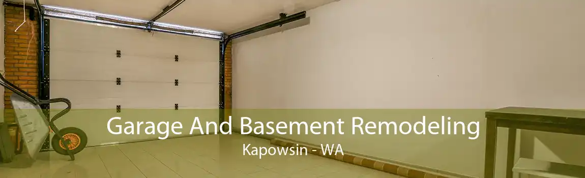 Garage And Basement Remodeling Kapowsin - WA