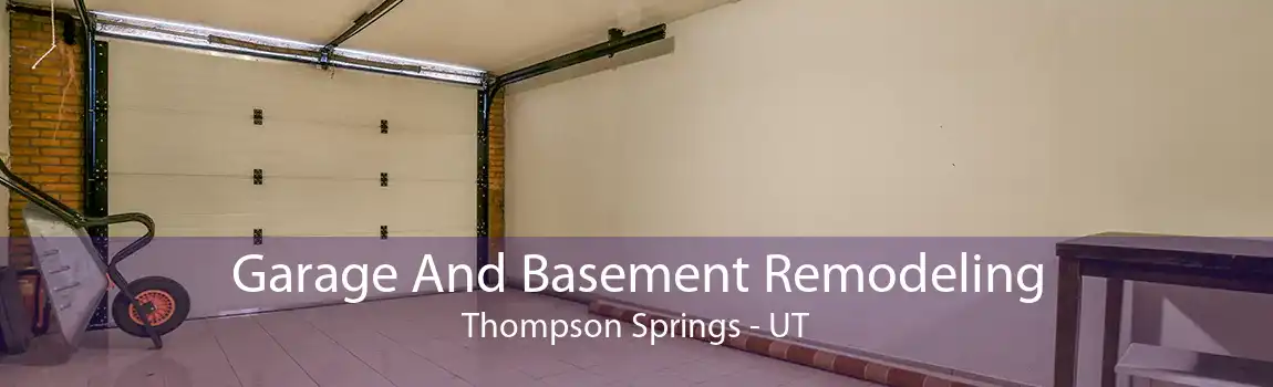 Garage And Basement Remodeling Thompson Springs - UT